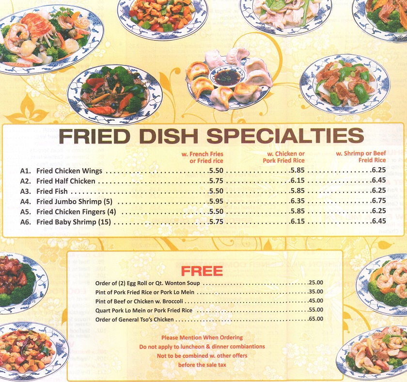 China Express Chinese Resaturant in Old Brideg Menu